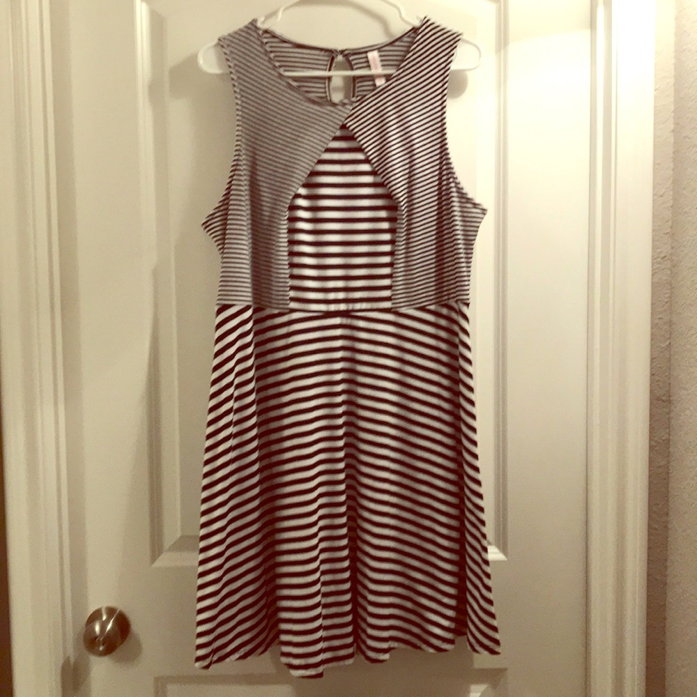 Black and White Striped Dress